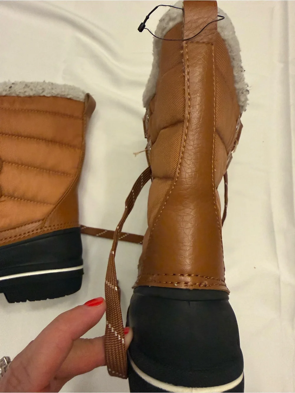 DSG 3M Thinsulate Brown and Black Kids Lace-Up Insulated Snow Boots